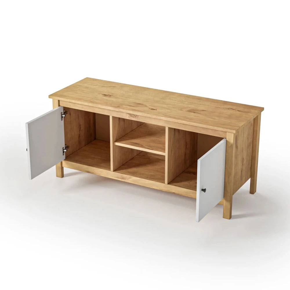 Rack para TV 2 Puertas - Línea Maden - Blanco