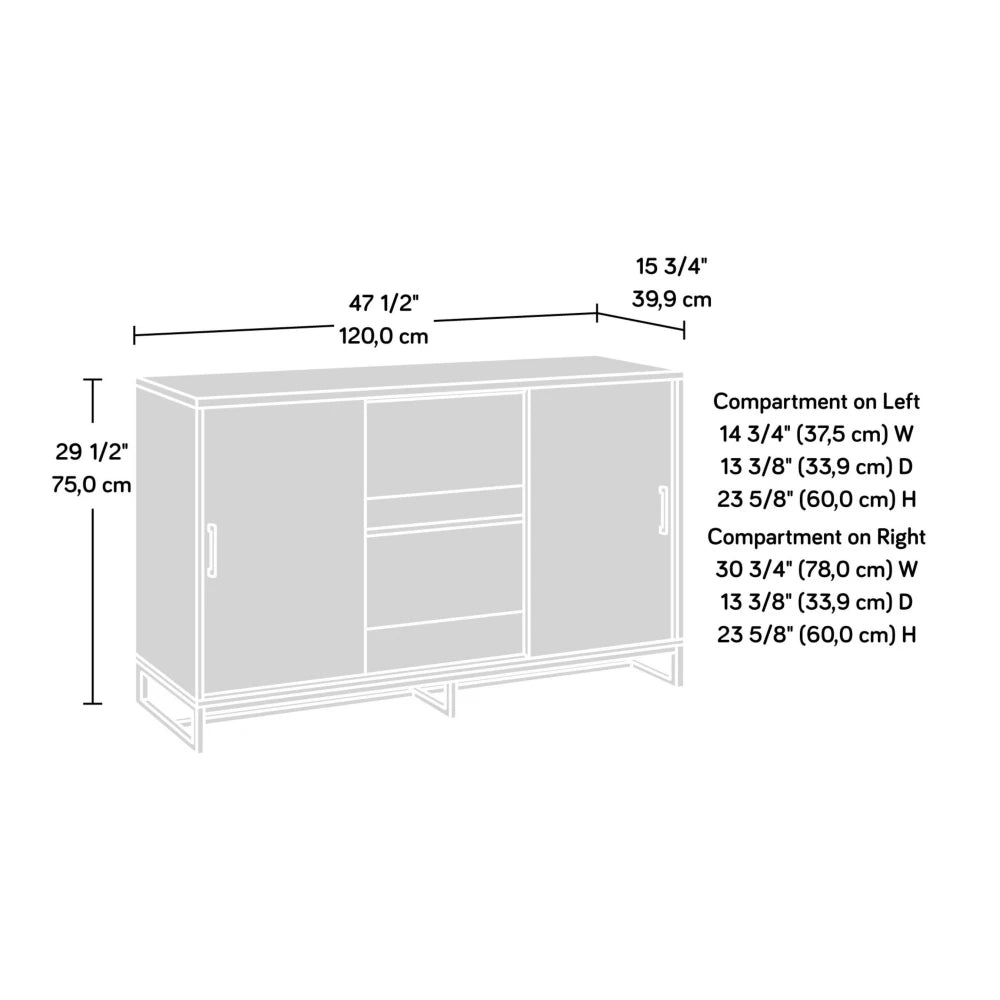 Rack para tv 50" Puertas Corredizas Sauder