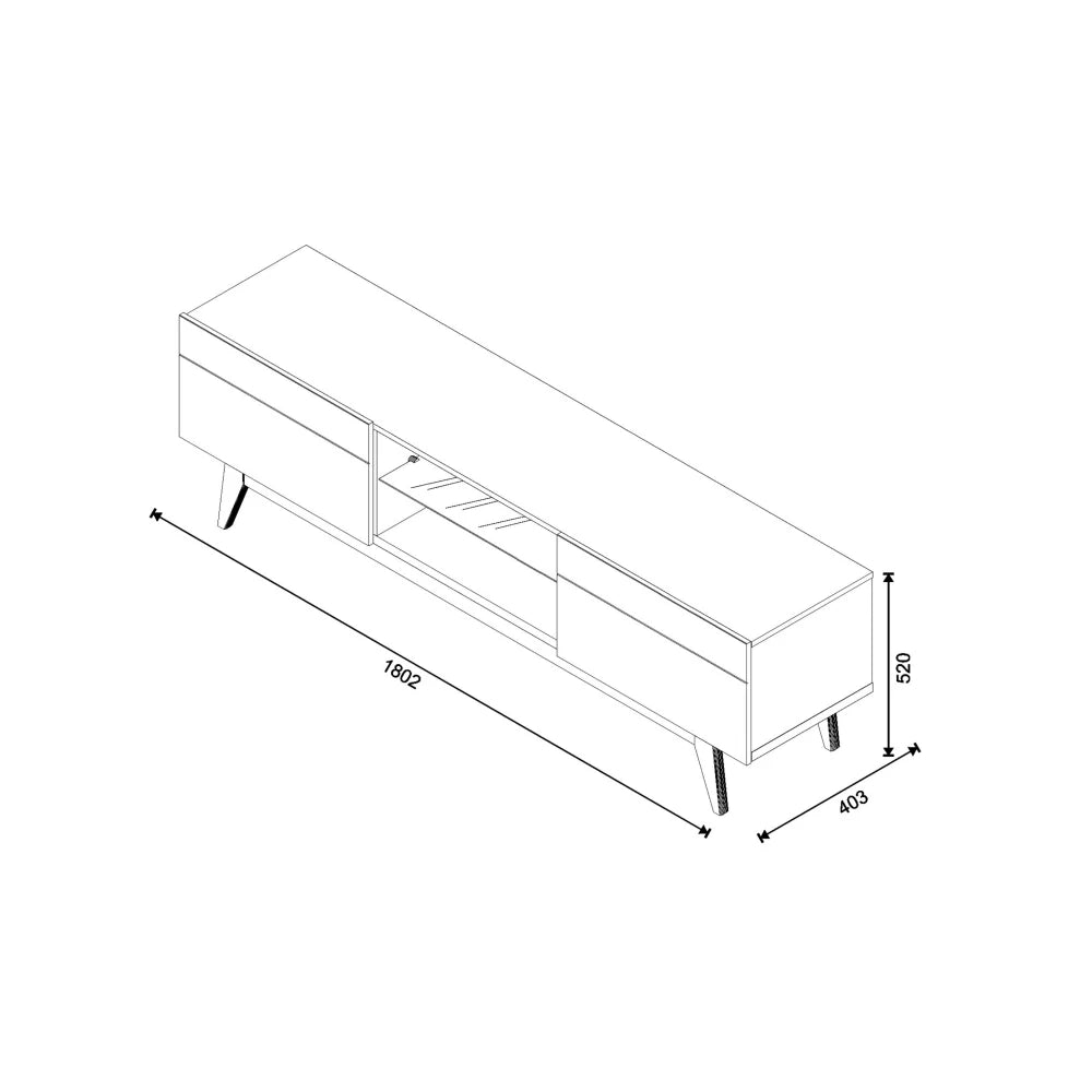 Rack para TV 1.8 Línea Nevada - Natural/Blanco