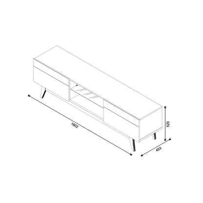 Rack para TV 1.8 Línea Nevada - Natural/Blanco