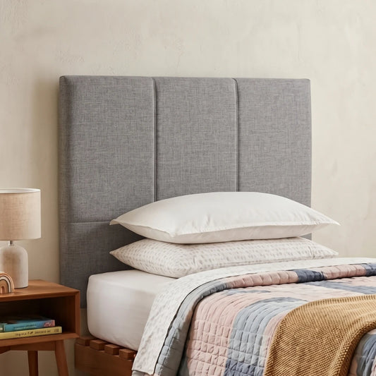 Respaldo 1 Plaza Madera y Tela 90 cm - Moscou - Gris