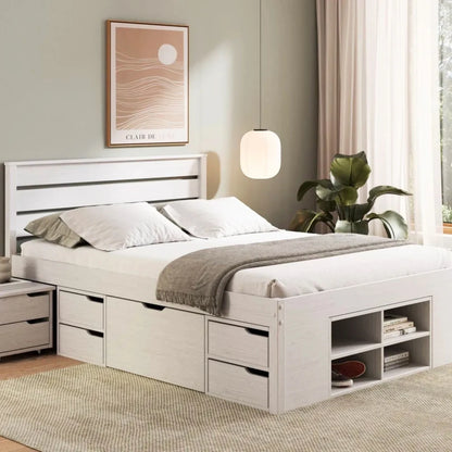 Respaldo 2 Plazas Madera maciza - Funcional - Blanco