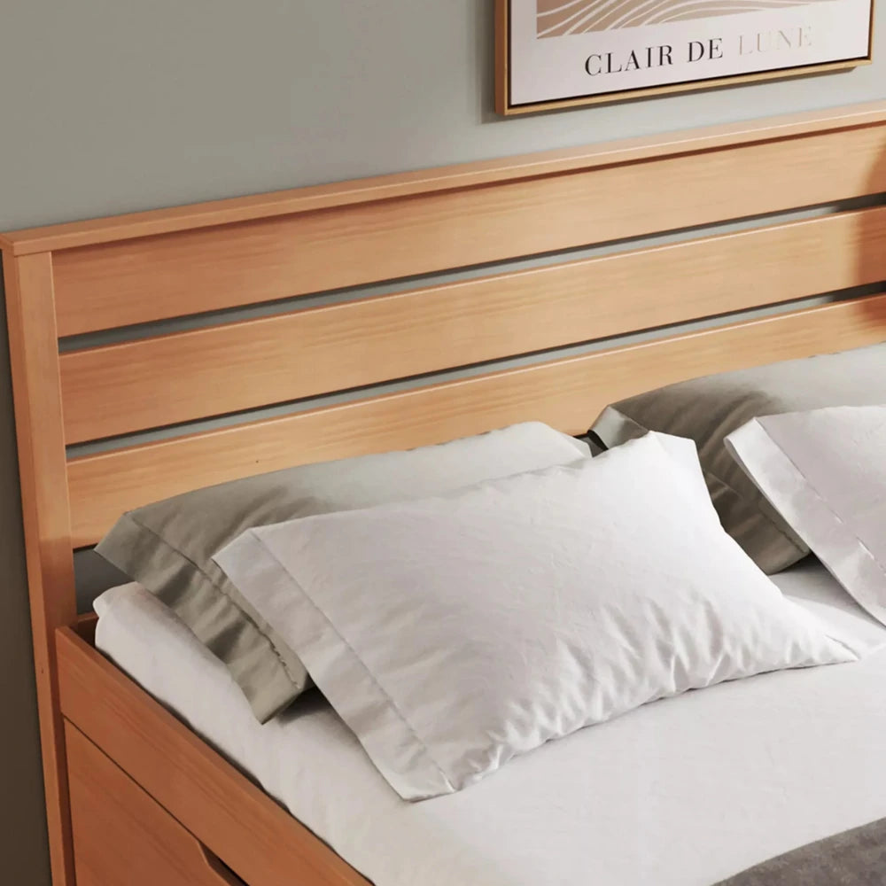 Respaldo 2 Plazas Madera maciza - Funcional- Marrón