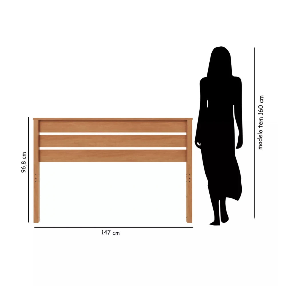 Respaldo 2 Plazas Madera maciza - Funcional- Marrón