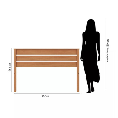 Respaldo 2 Plazas Madera maciza - Funcional- Marrón