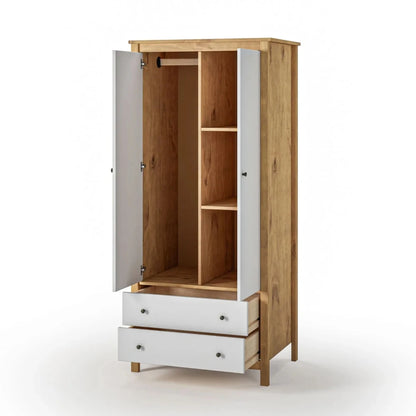 Ropero 2 Puertas 2 Cajones - Línea Maden - Blanco