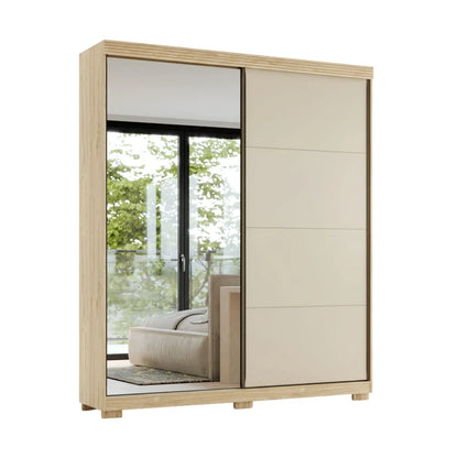 Ropero 2 puertas corredizas con espejo - Nordik