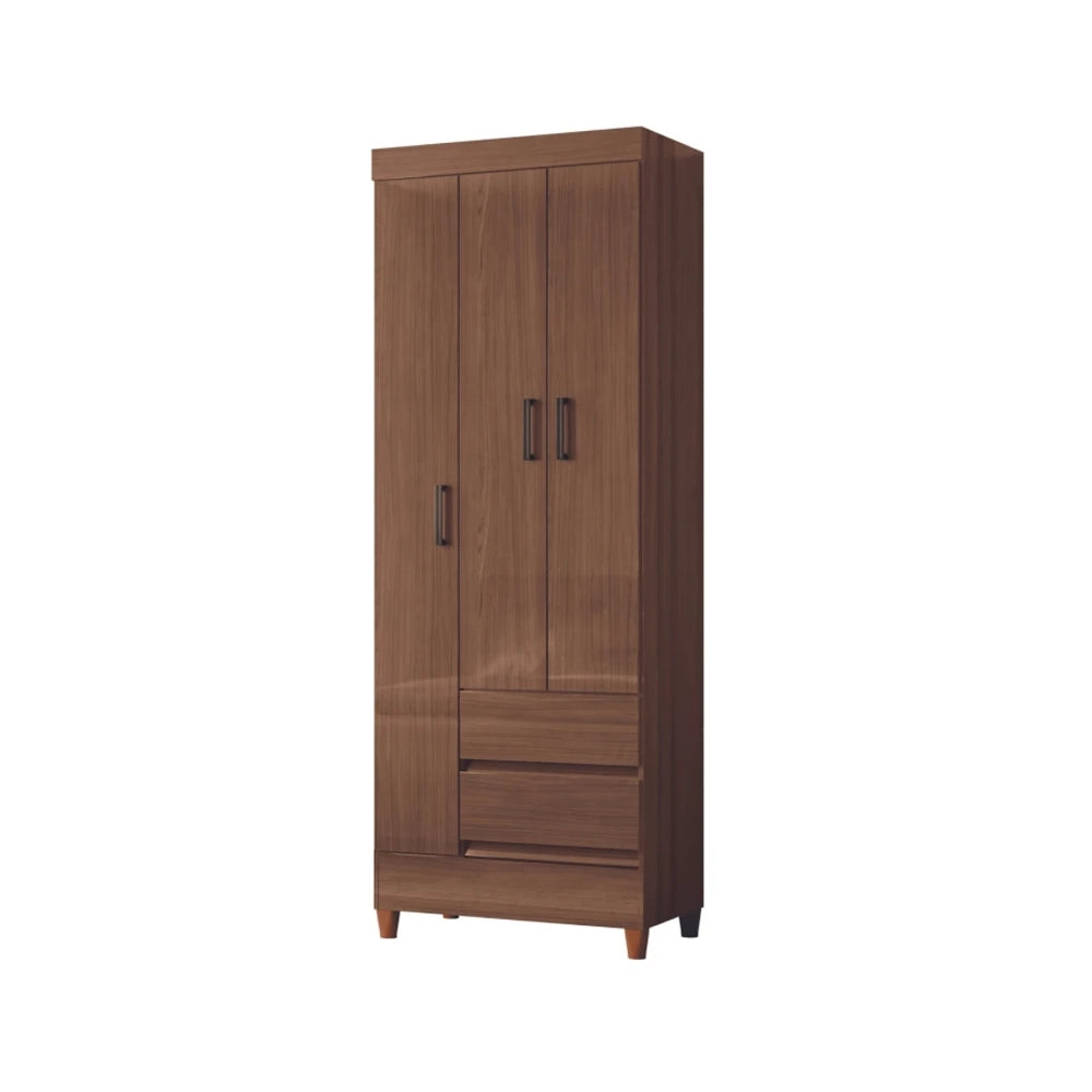 Ropero 3 puertas 2 cajones - Marrón - Línea FIT
