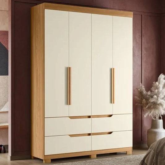 Ropero 4 puertas 4 cajones - Línea FIT - Marrón