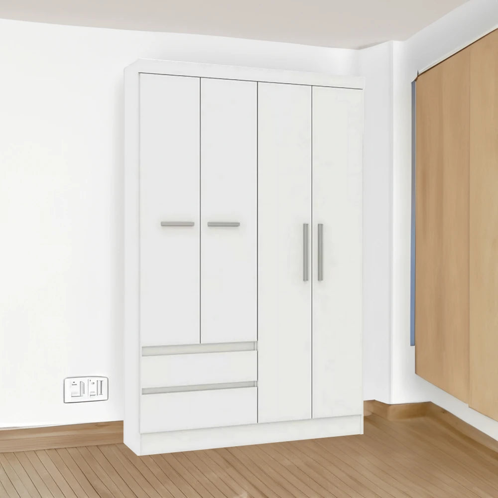 Ropero 4 Puertas en MDP - Línea FIT - Blanco