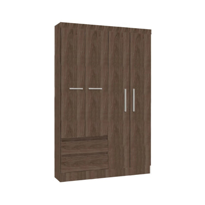 Ropero 4 Puertas en MDP - Línea FIT - Marrón