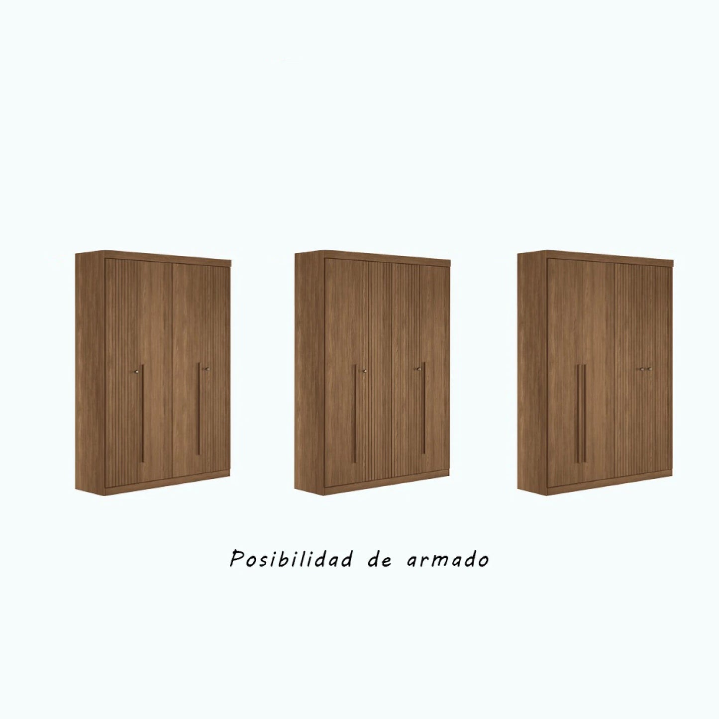 Ropero Box 4 Puertas - Linea Fit - Marrón