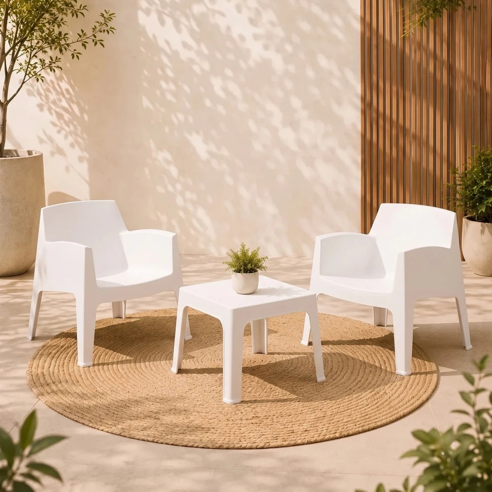 Set de Jardín Mesa + 2 sillas - Magna - Marrón