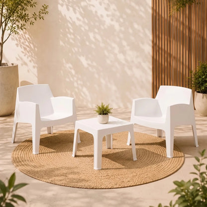 Set de Jardín Mesa + 2 sillas - Magna - Marrón