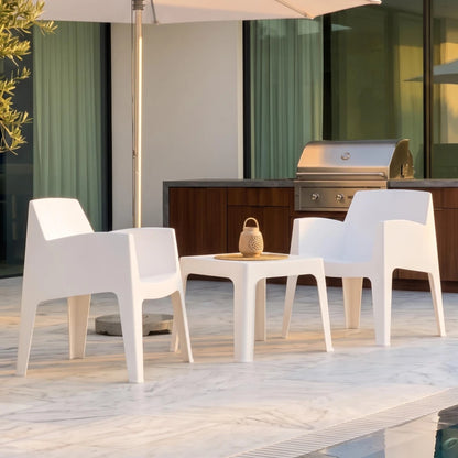 Set de Jardín Mesa + 2 sillas - Magna - Blanco