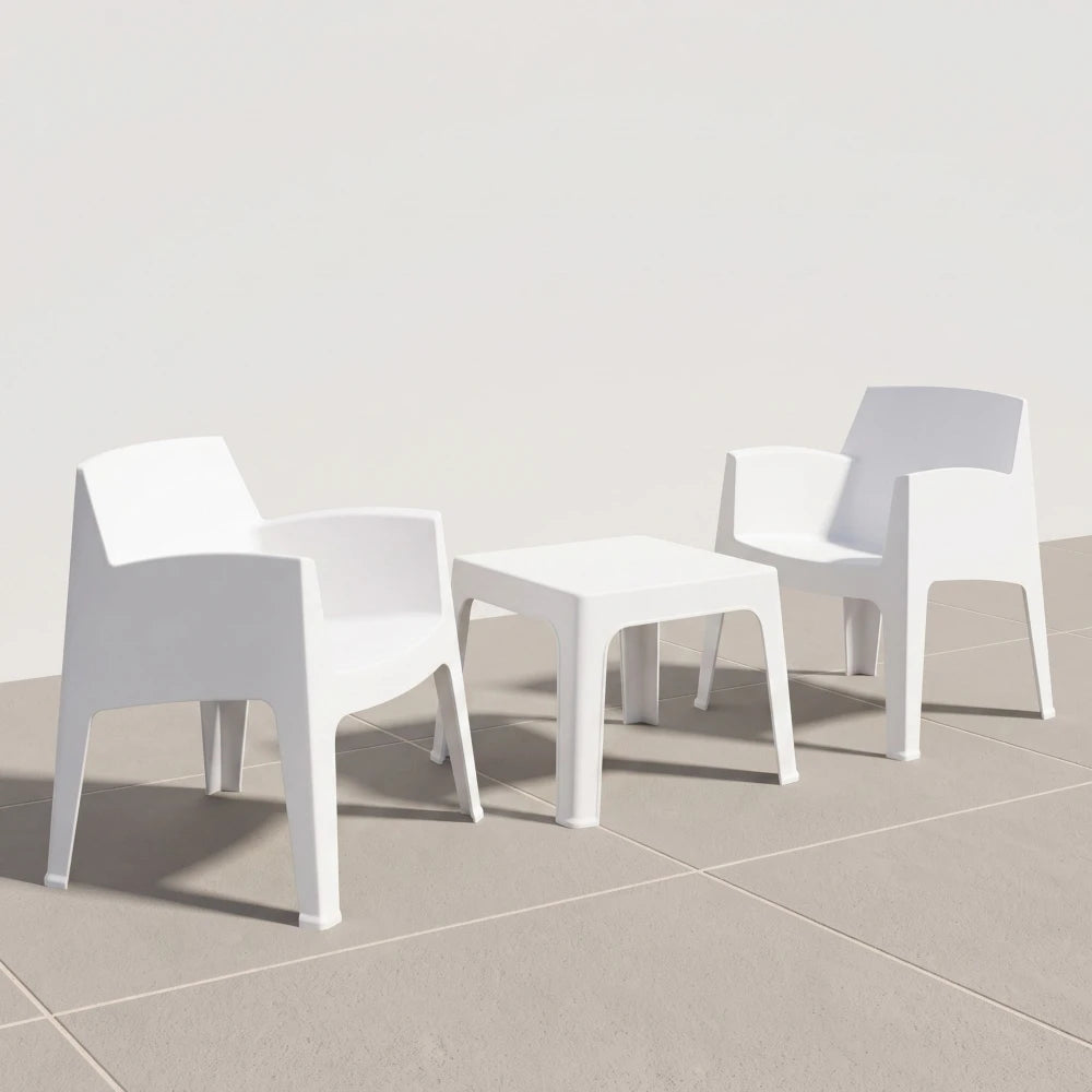 Set de Jardín Mesa + 2 sillas - Magna - Blanco