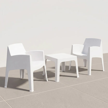 Set de Jardín Mesa + 2 sillas - Magna - Blanco