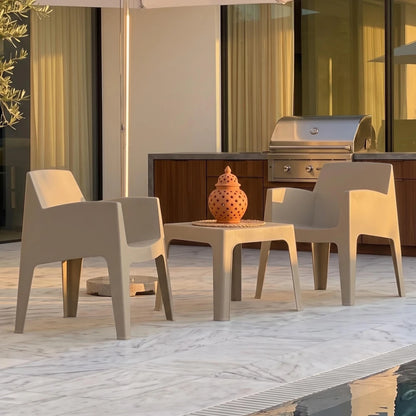 Set de Jardín Mesa + 2 sillas - Magna - Marrón
