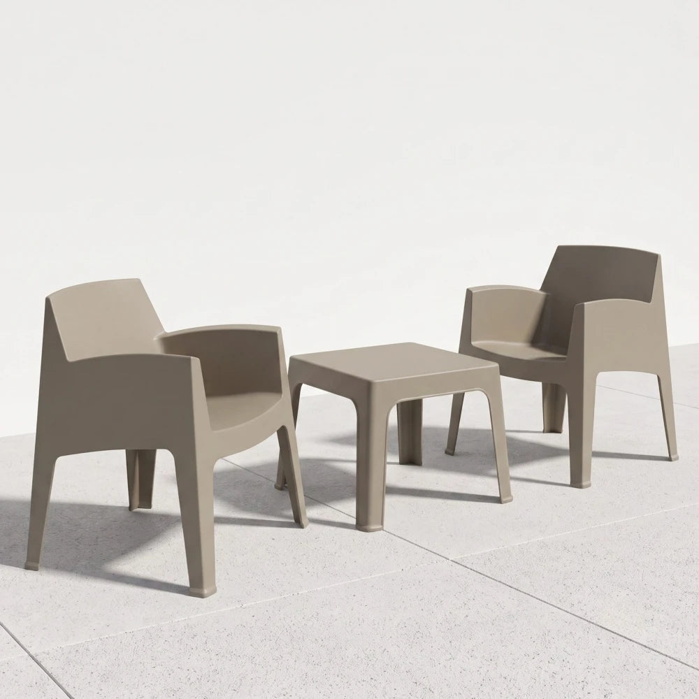 Set de Jardín Mesa + 2 sillas - Magna - Marrón