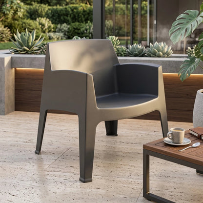 Set de Jardín Mesa + 2 sillas - Magna - Negro