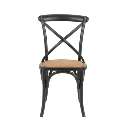 Silla Cruceta de Abedul macizo - Negra
