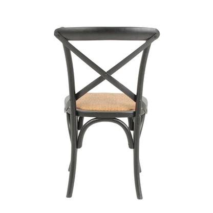 Silla Cruceta de Abedul macizo - Negra