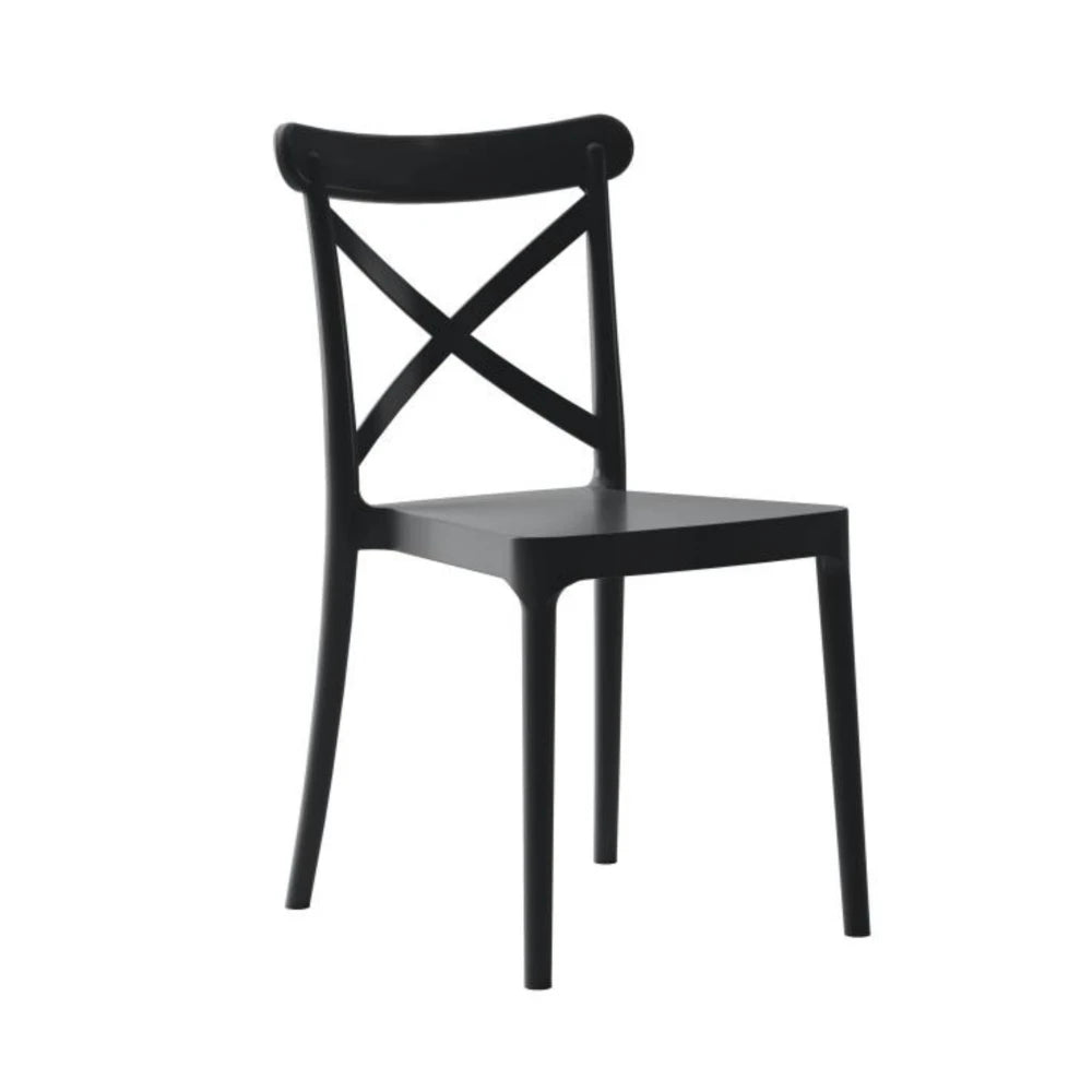 Silla Cruceta de polipropileno ZJ09 - Negro