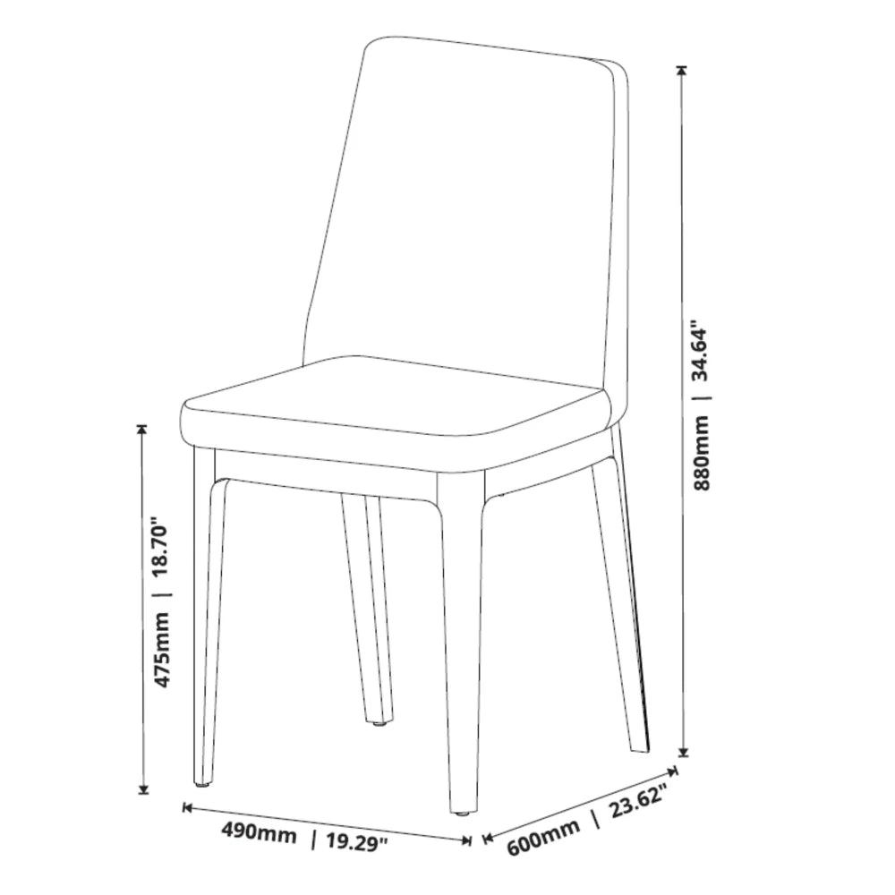Silla de Comedor City - Línea Nevada - Cuero sintético