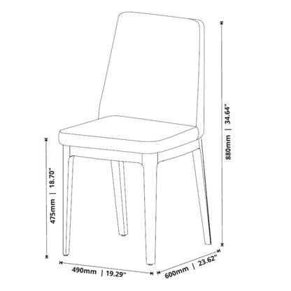 Silla de Comedor City - Línea Nevada - Cuero sintético