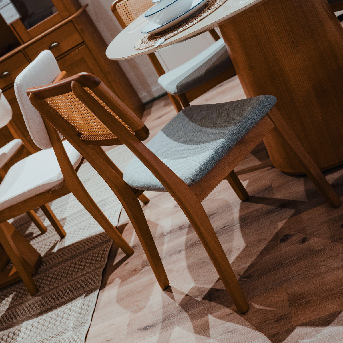 Silla de Comedor New - Línea Nevada - Lino Gris