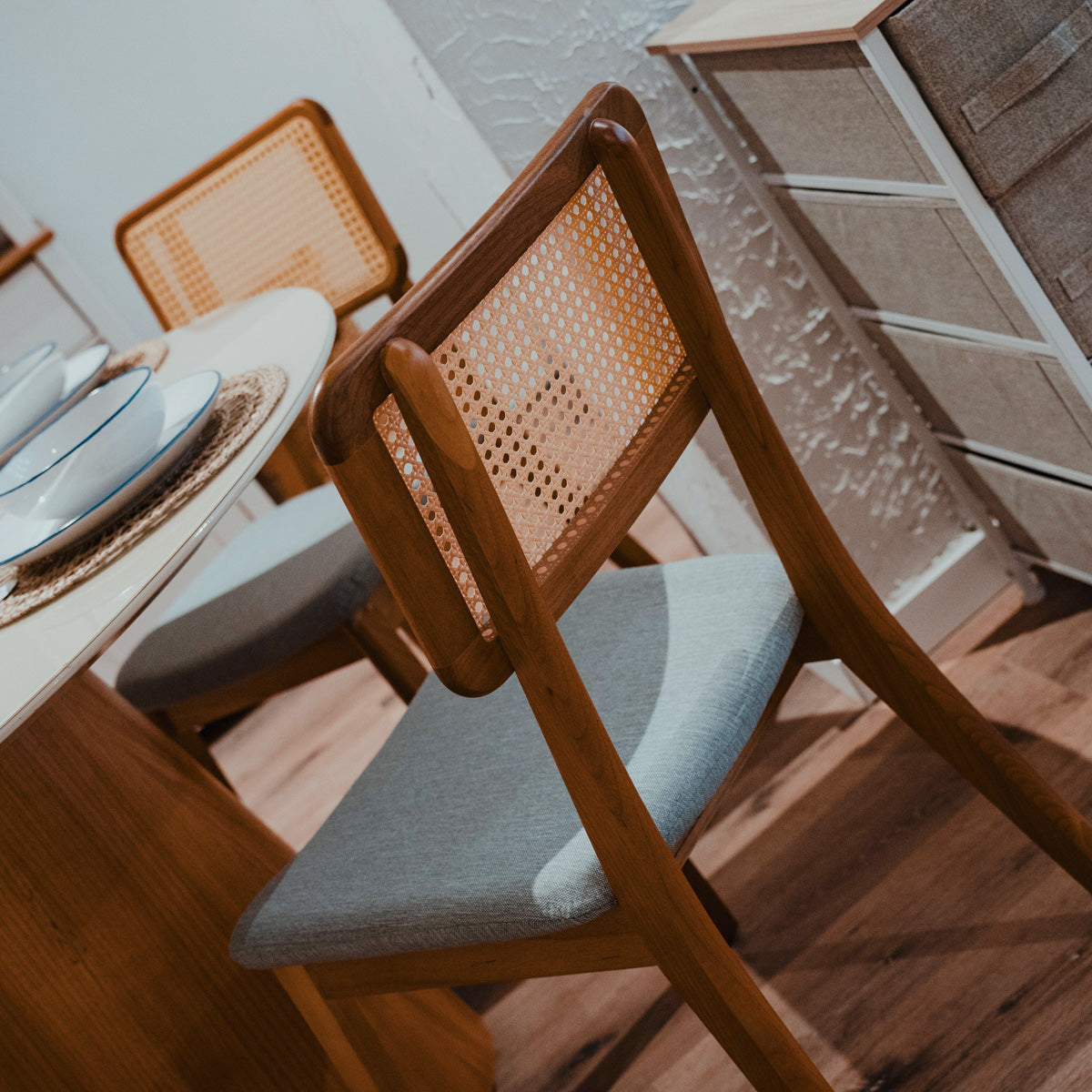 Silla de Comedor New - Línea Nevada - Lino Gris