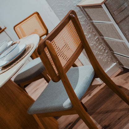 Silla de Comedor New - Línea Nevada - Lino Gris