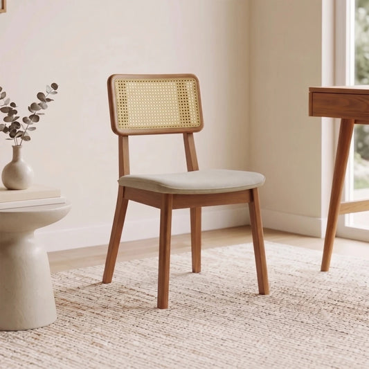 Silla de Comedor New - Línea Nevada - Lino Natural