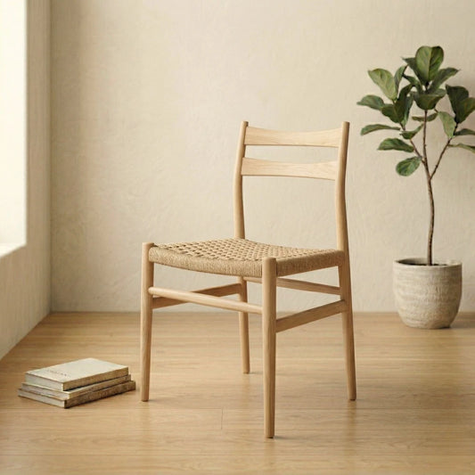 Silla de Comedor Madera natural Beige Francia - Línea Serena