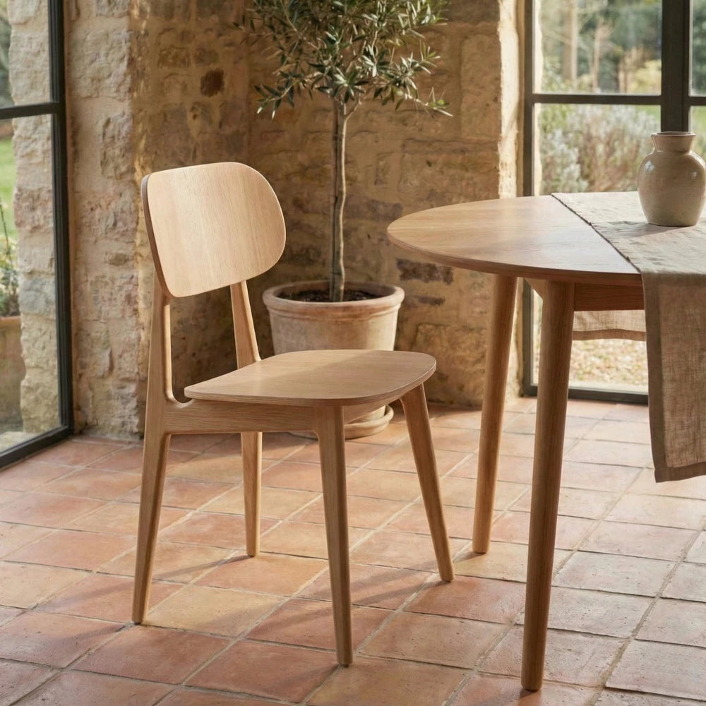 Silla de Comedor Madera natural Beige Lisboa - Línea Serena
