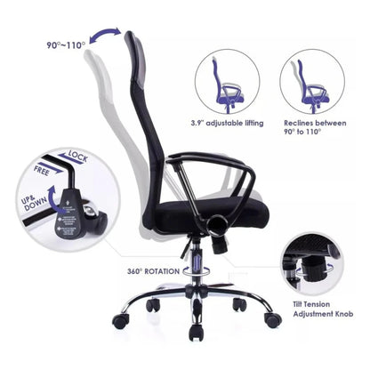 Silla De Escritorio - Ergonómica Respaldo Alto - Apoyacabeza