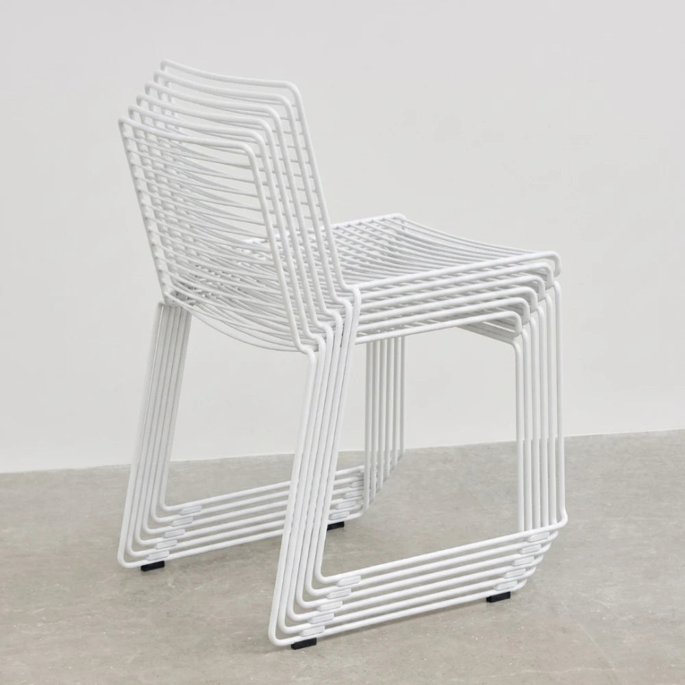 Silla De Exterior Metal Apilable - Blanco