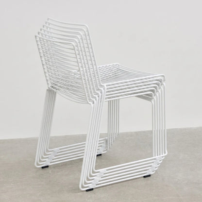 Silla De Exterior Metal Apilable - Blanco