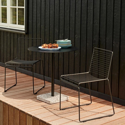 Silla De Exterior Metal Apilable - Negro