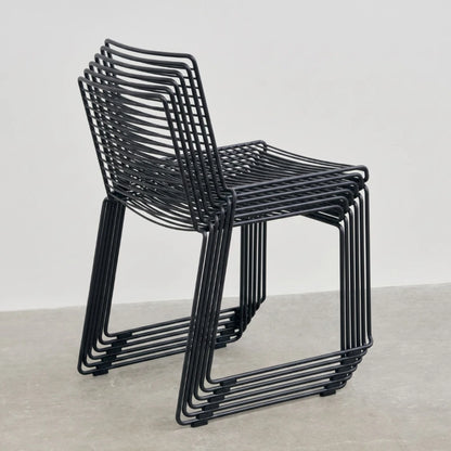 Silla De Exterior Metal Apilable - Negro