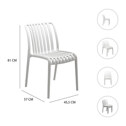 Silla de Exterior Omega - Blanco Tiza