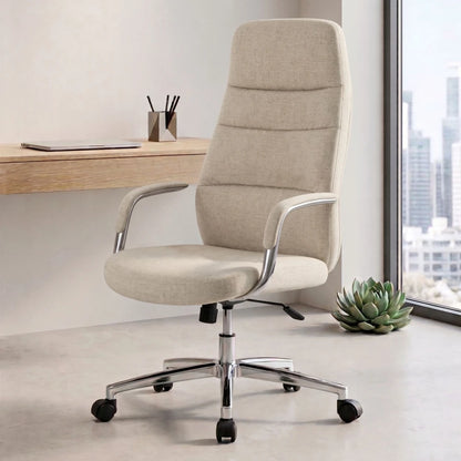 Silla De Escritorio Oficina Cromada 4 Posiciones - Le Mans - Gris Claro