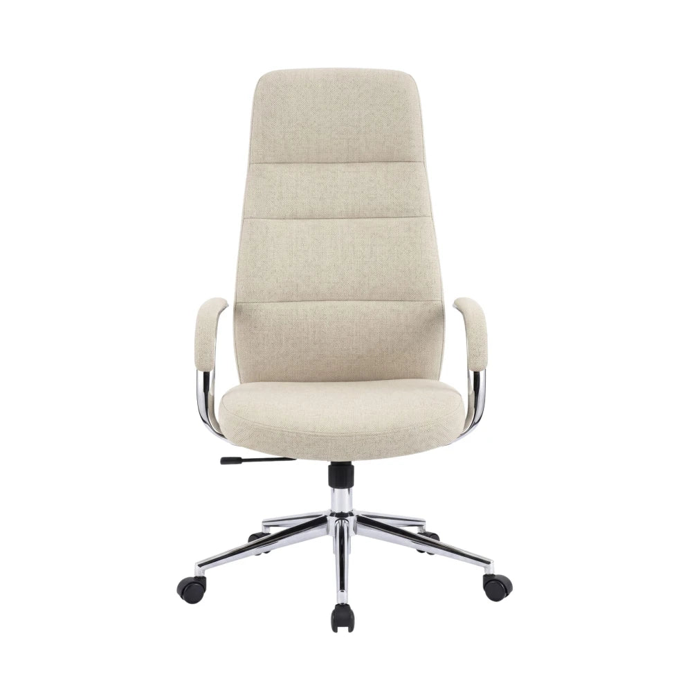 Silla De Escritorio Oficina Cromada 4 Posiciones - Le Mans - Gris Claro