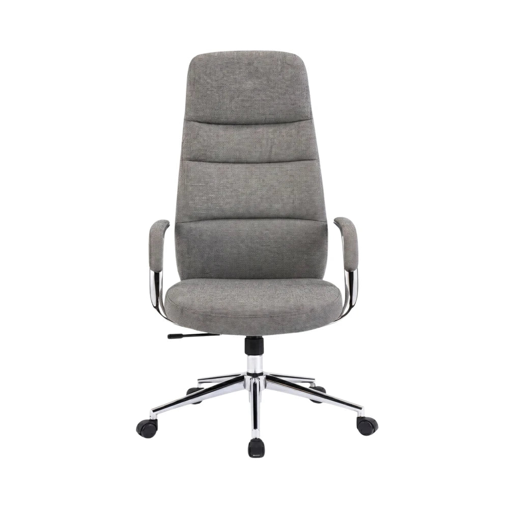 Silla De Escritorio Oficina Cromada 4 Posiciones - Le Mans - Gris Oscuro