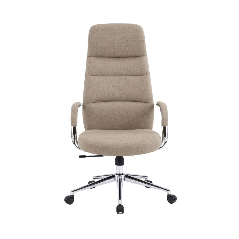 Silla De Escritorio Oficina Cromada 4 Posiciones - Le Mans - Marrón