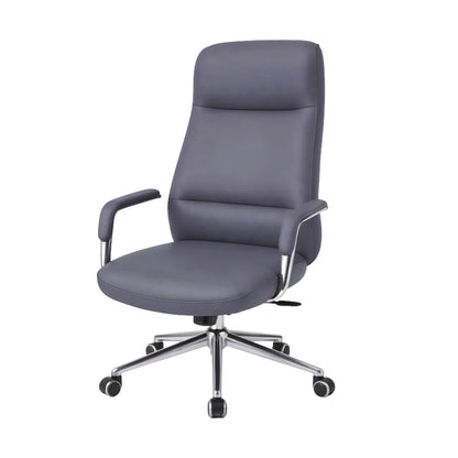 Silla De Escritorio Oficina Cromada 4 Posiciones - Pole - Azul