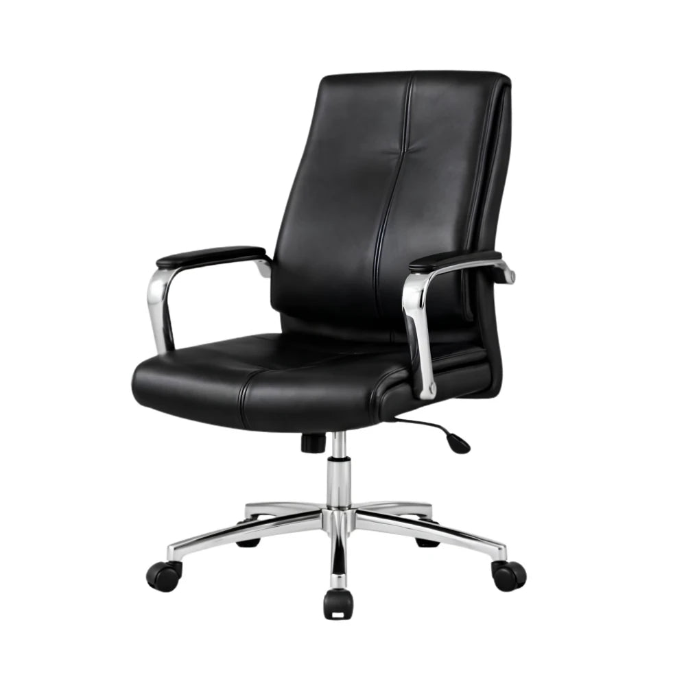 Silla De Escritorio Oficina Cromada Mariposa - Nash - Negro
