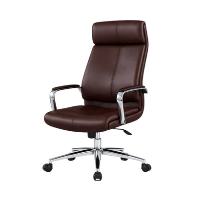 Silla De Escritorio Oficina Cromada Mariposa - Vortex - Marrón