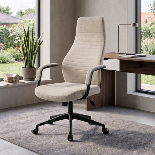 Silla De Escritorio Oficina Negra 2 Posiciones - Podium - Gris Claro