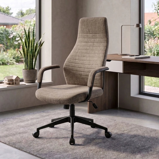 Silla De Escritorio Oficina Negra 2 Posiciones - Podium - Marrón